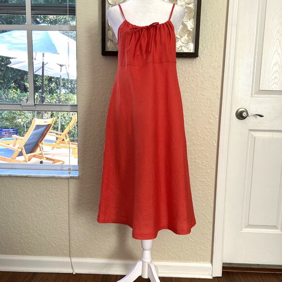GAP Dresses & Skirts - GAP Coral Linen Midi Dress